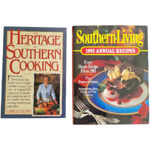 Vintage Southern Cookbook Bundle: Camille Glenn & Southern Living 1993